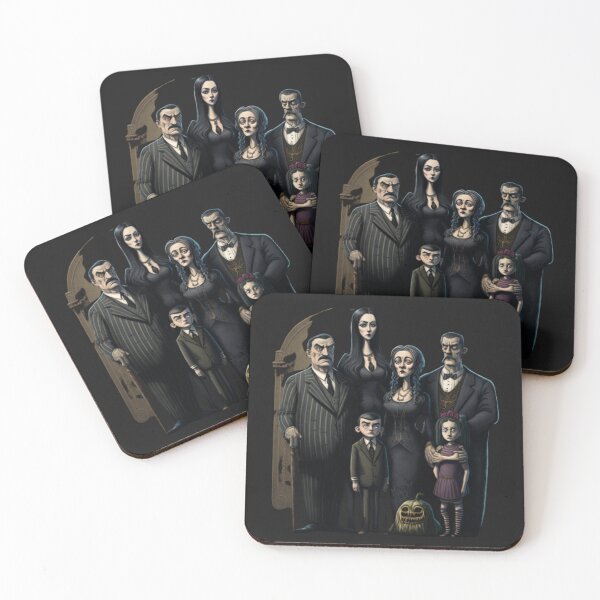 Aperçu de l'œuvre  goodies de la famille addams créée et vendue par Paintandgo.