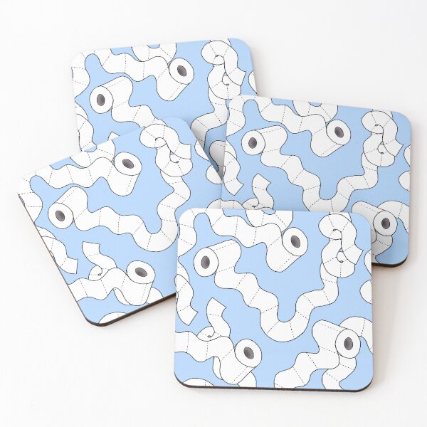 Item preview, Blue Toilet Paper Rolls Bathroom Pattern designed and sold by Julie Erin Designs.