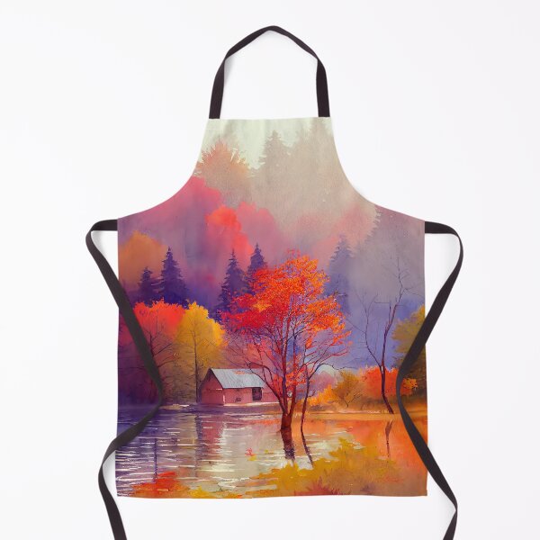 Item preview, Colorful Autumn Landscape Watercolor 13 designed and sold by Red Witch Art.