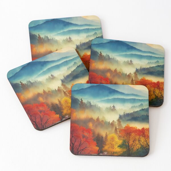 Item preview, Colorful Autumn Landscape Watercolor 14 designed and sold by Red Witch Art.