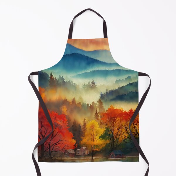 Item preview, Colorful Autumn Landscape Watercolor 14 designed and sold by Red Witch Art.
