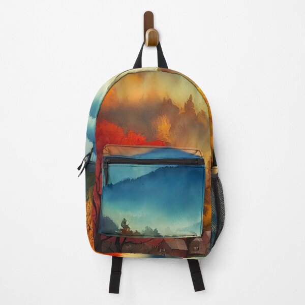 Item preview, Colorful Autumn Landscape Watercolor 14 designed and sold by Red Witch Art.