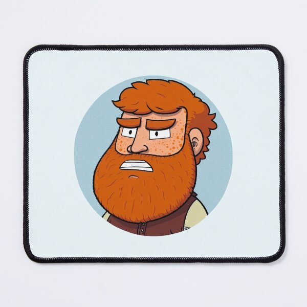 Item preview, Red beard ginger barber men designed and sold by ExplodedToons.