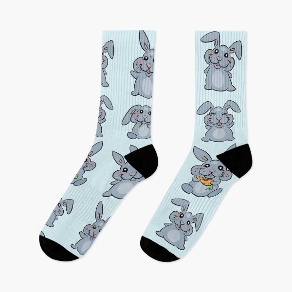 Item preview, Blue bunny rabbit print designed and sold by doodletokki.