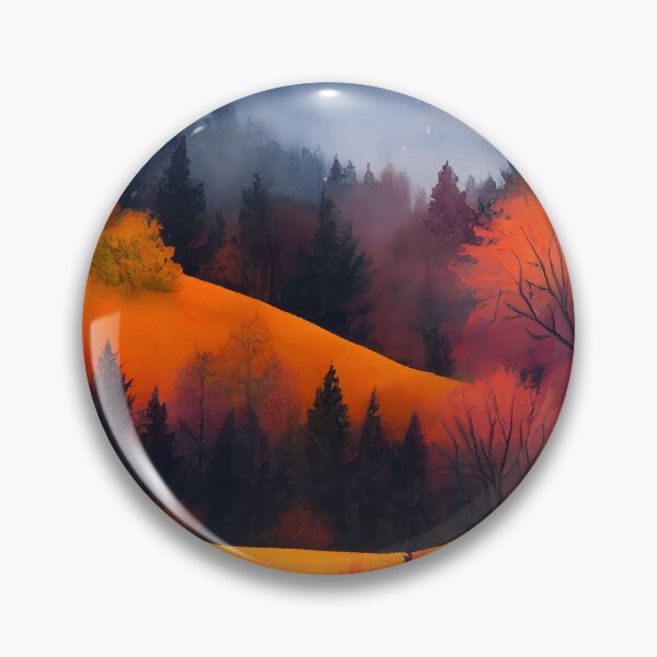 Item preview, Colorful Autumn Landscape Watercolor 15 designed and sold by Red Witch Art.