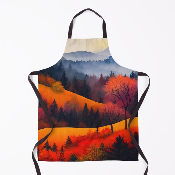 Item preview, Colorful Autumn Landscape Watercolor 15 designed and sold by Red Witch Art.