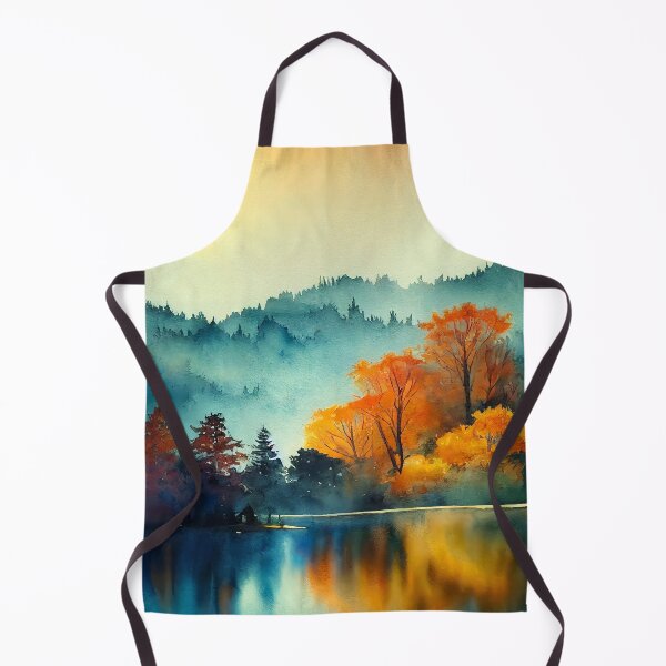 Item preview, Colorful Autumn Landscape Watercolor 16 designed and sold by Red Witch Art.