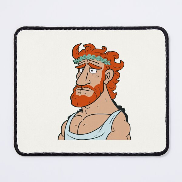 Item preview, Greek ginger red head men with with floral wreath designed and sold by ExplodedToons.