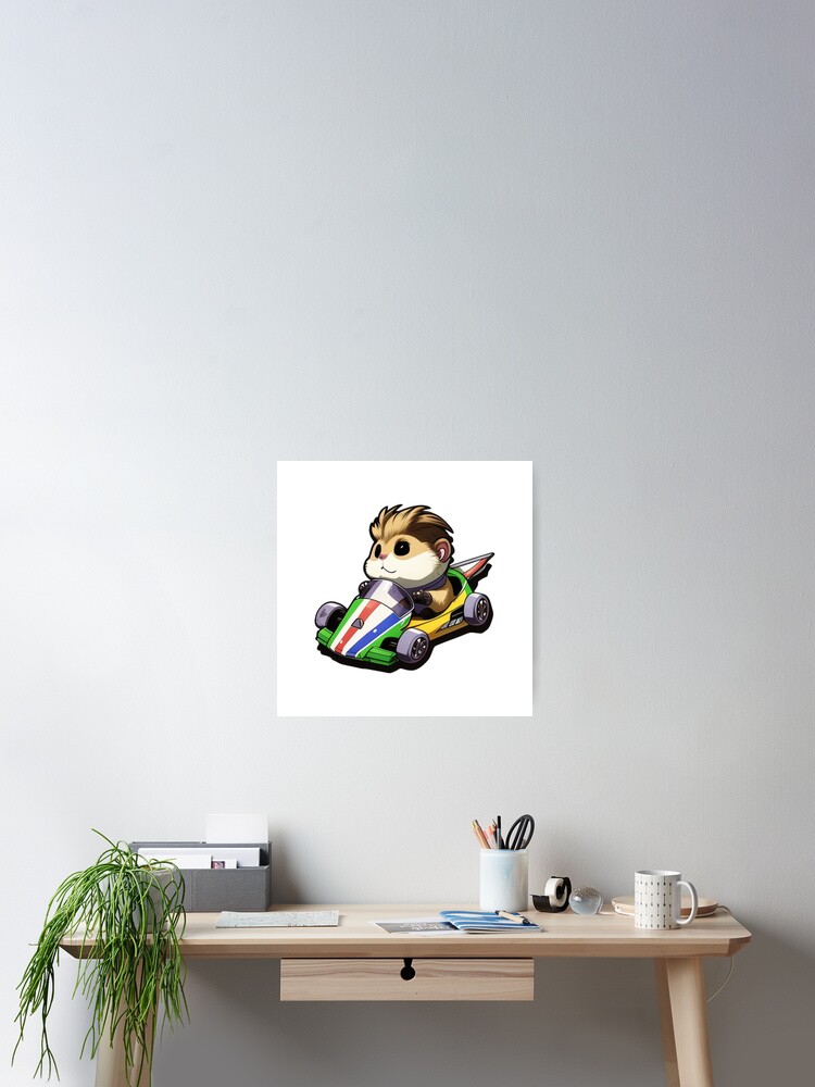 Thumbnail 2 of 3, Poster, Hamster Racer designed and sold by Mooostickers.