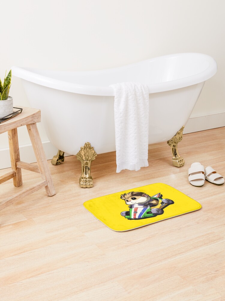 Thumbnail 2 of 6, Bath Mat, Hamster Racer designed and sold by Mooostickers.