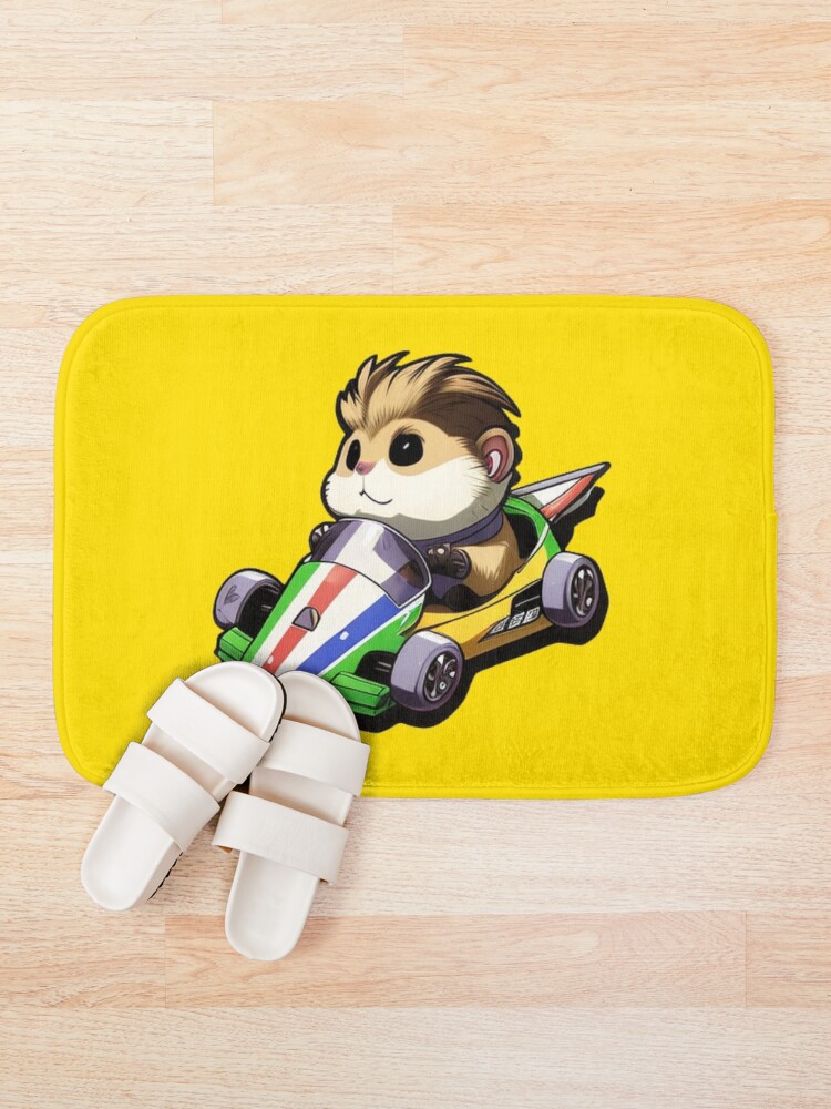 Thumbnail 1 of 6, Bath Mat, Hamster Racer designed and sold by Mooostickers.
