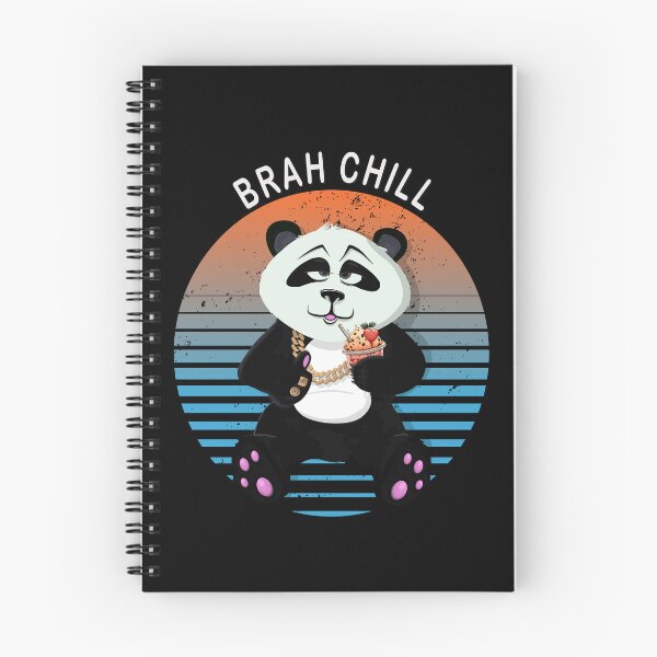 Item preview, Retro Brah chill panda with gold and smoothie  designed and sold by TipTopTapo.