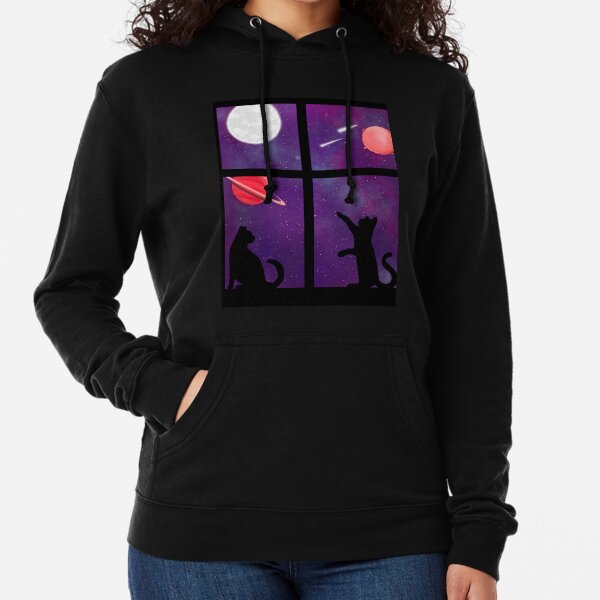 Cats in space Lightweight Hoodie