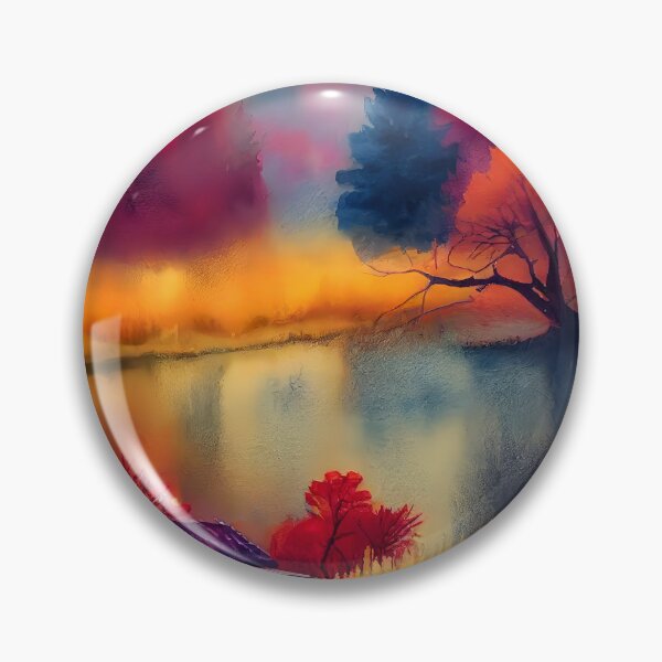 Item preview, Colorful Autumn Landscape Watercolor 17 designed and sold by Red Witch Art.