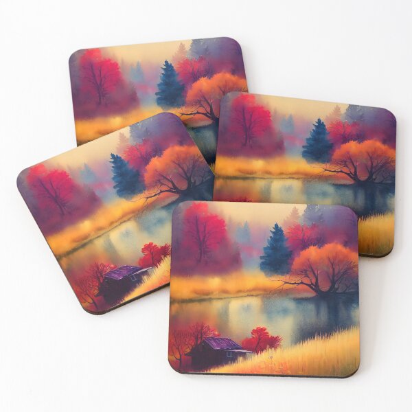 Item preview, Colorful Autumn Landscape Watercolor 17 designed and sold by Red Witch Art.