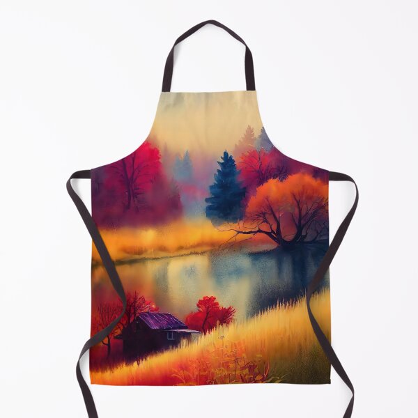 Item preview, Colorful Autumn Landscape Watercolor 17 designed and sold by Red Witch Art.