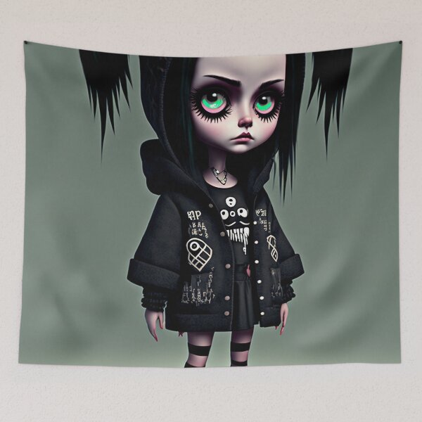 Item preview, Cute little 3D Goth Character designed and sold by Simone Davino.