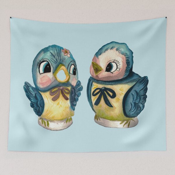 Item preview, Vintage Bluebird of happiness  designed and sold by The kitschy Citrus.