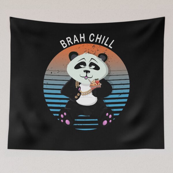 Item preview,  Retro panda with gold and smoothie  designed and sold by TipTopTapo.