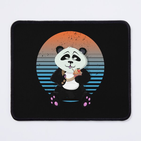 Item preview, Retro panda with gold and smoothie designed and sold by TipTopTapo.
