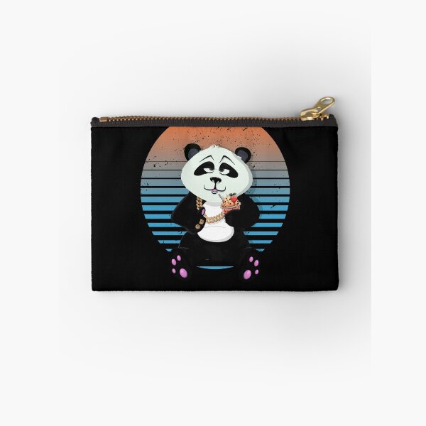 Item preview,  Retro panda with gold and smoothie  designed and sold by TipTopTapo.