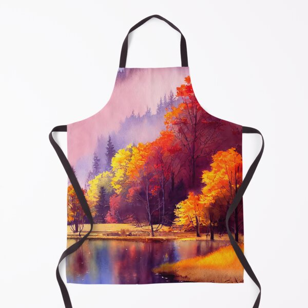 Item preview, Colorful Autumn Landscape Watercolor 18 designed and sold by Red Witch Art.