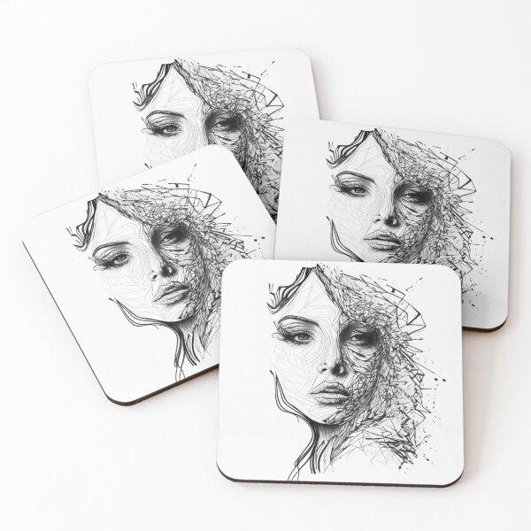 Item preview, Line Art Face Themed Cushion designed and sold by Fresh Clothes.