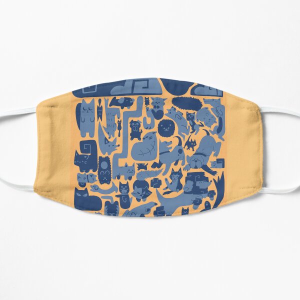 Raining Cats and Dogs! Flat Mask