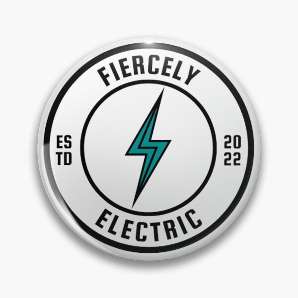 Item preview, Fiercely Electric white round logo designed and sold by FiercelyFE.