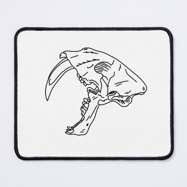 Item preview, Sabertooth Skull Outline Drawing designed and sold by Rachels-Hue.