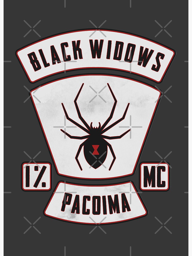 Black Widows Motorcycle Club Art Board Print For Sale By Random