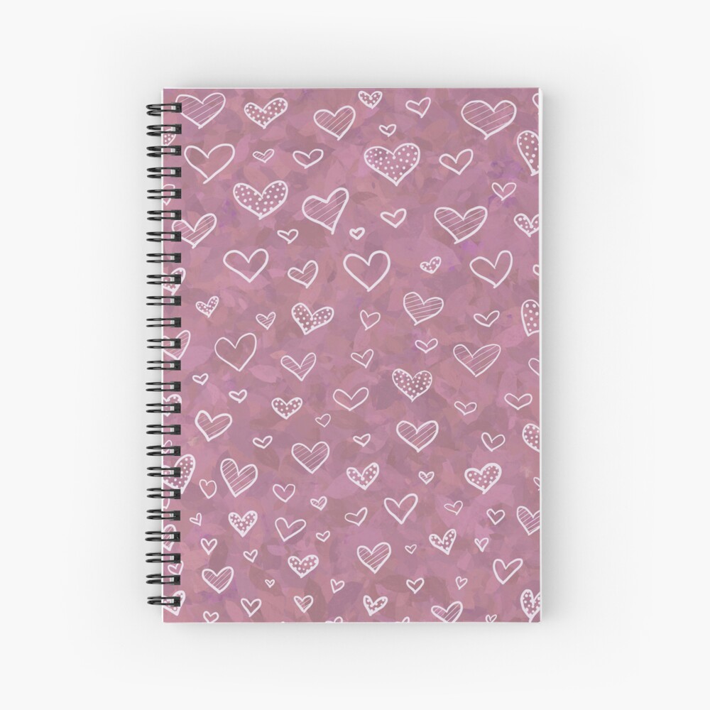 Strawberries Pink Flowers Dots Kawaii Cute Pastel Spiral Notebook