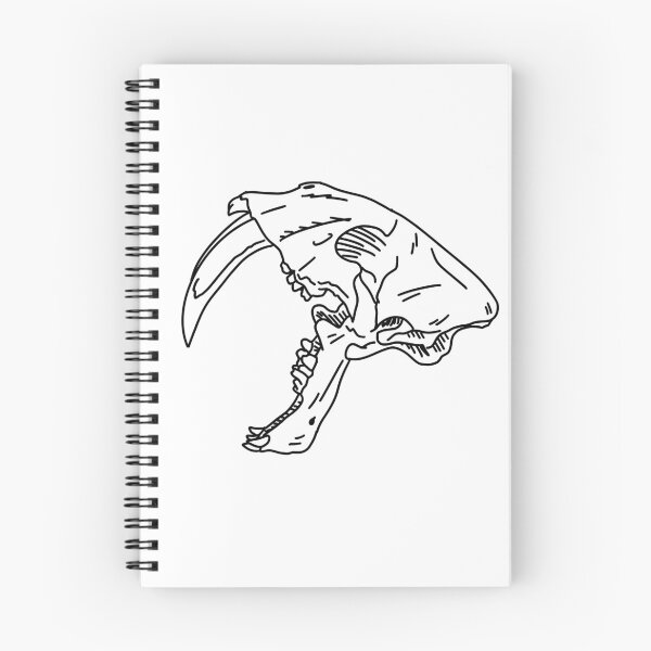 Item preview, Sabertooth Skull Outline Drawing designed and sold by Rachels-Hue.