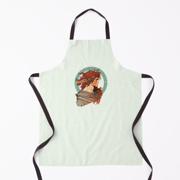 Item preview, Men with red hear in Mucha style designed and sold by ExplodedToons.