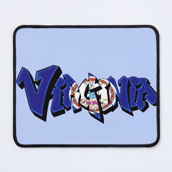 Item preview, Virginia Flag Graffiti - Blue - Available on stickers socks mugs and more designed and sold by Dude Stuff.