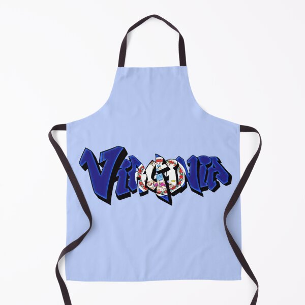 Item preview, Virginia Flag Graffiti - Blue - Available on stickers socks mugs and more designed and sold by Dude Stuff.