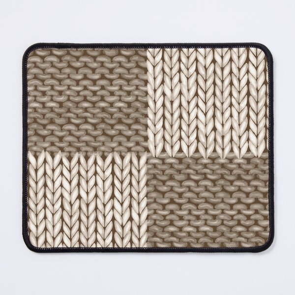 Item preview, Beige gray patchwork checkered realistic knitted seamless pattern designed and sold by olgersart.