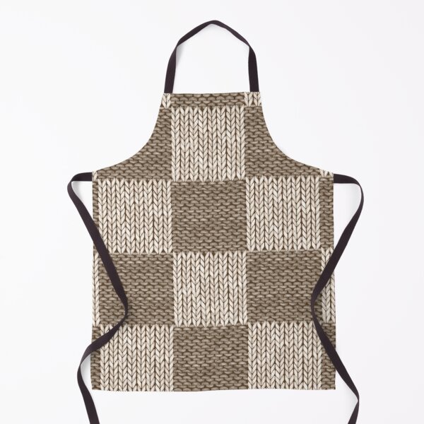 Item preview, Beige gray patchwork checkered realistic knitted seamless pattern designed and sold by olgersart.
