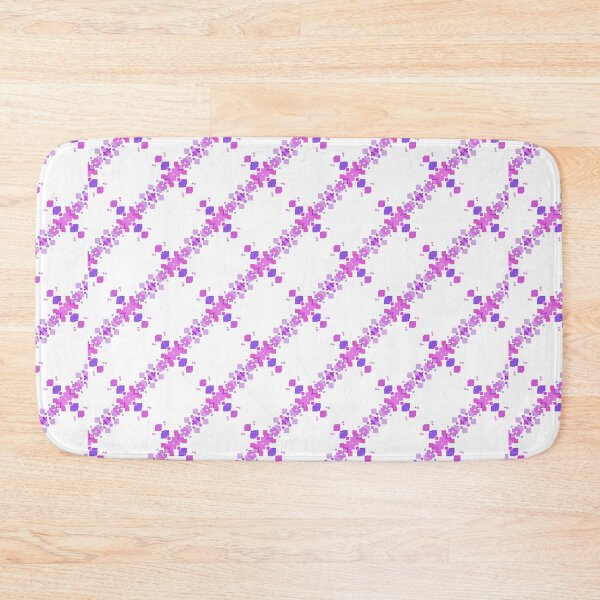 Item preview, Floral pink and purple shape patterns designed and sold by IftinDesigns.