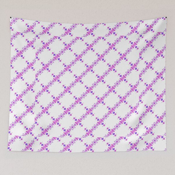Item preview, Floral pink and purple shape patterns designed and sold by IftinDesigns.