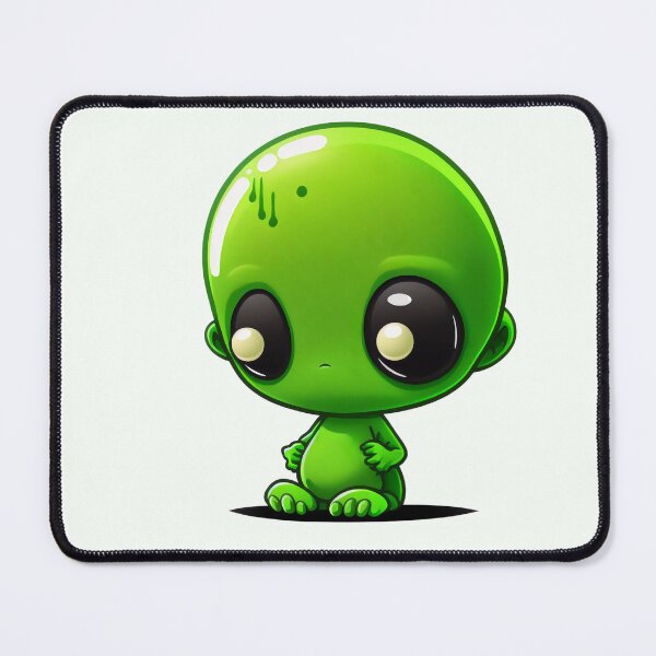 Item preview, Cute green alien designed and sold by ExplodedToons.