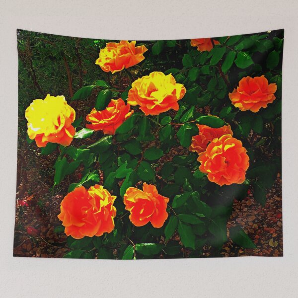 Item preview, Roses Abstract  in orange & Yellow green colors by Iritof designed and sold by iritof.
