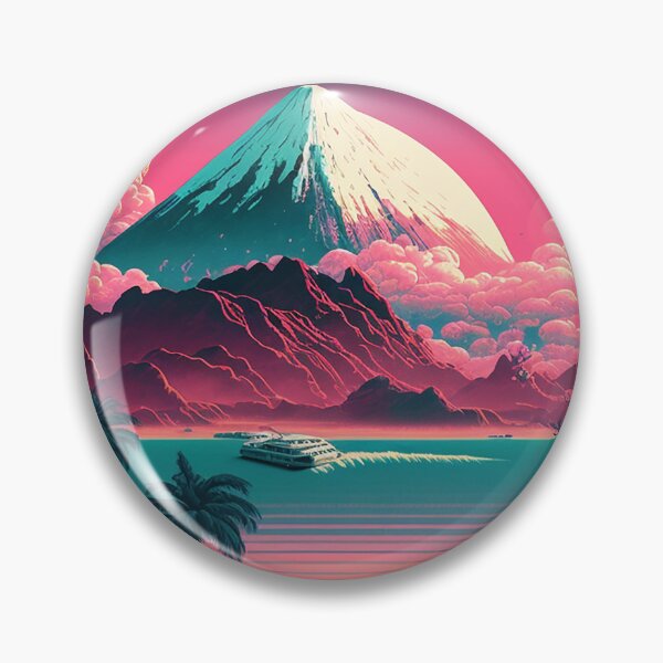 Item preview, Japan Synthwave Travel Art Poster designed and sold by OldTravelArt.