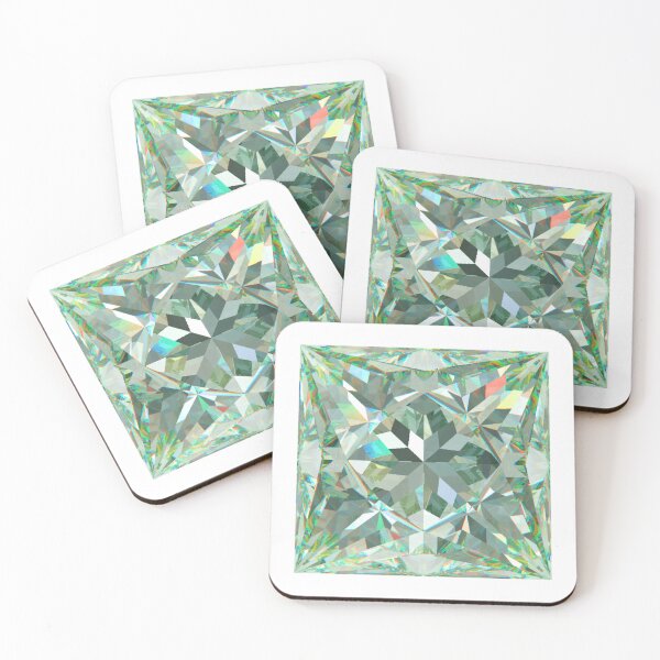 Item preview, Square Princess Cut Green Sapphire Gemstone designed and sold by Cbusch.