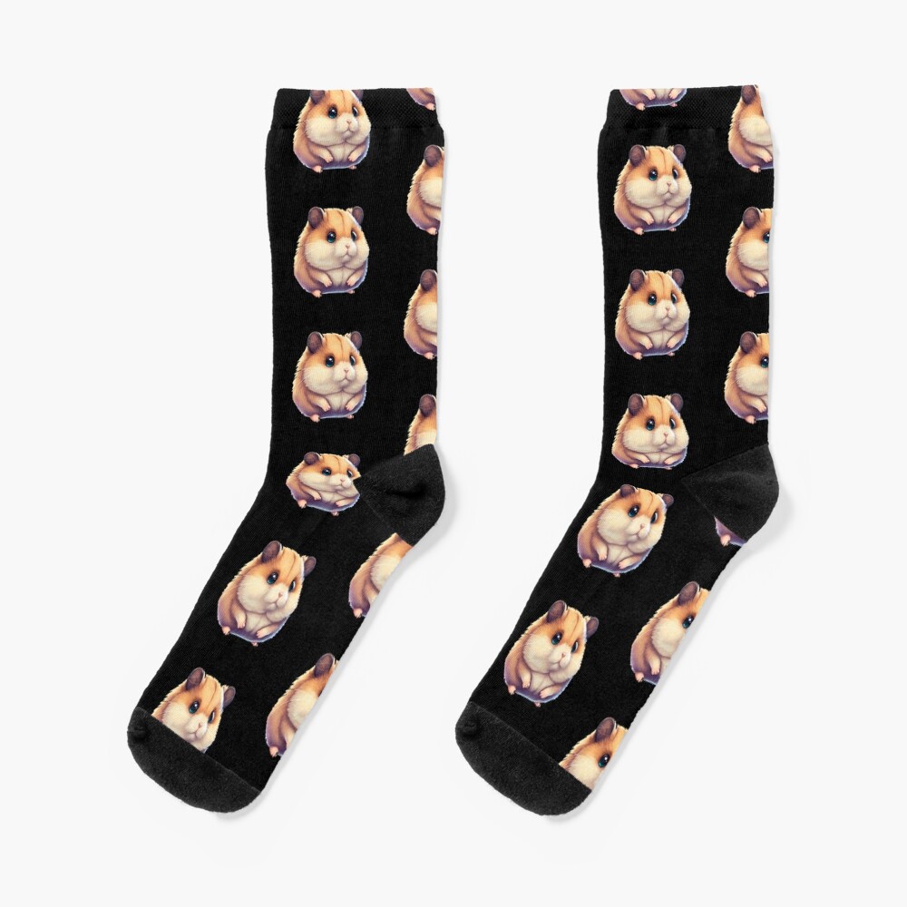  ADSFGHRE Cute animal Hamster Full print Socks Funny