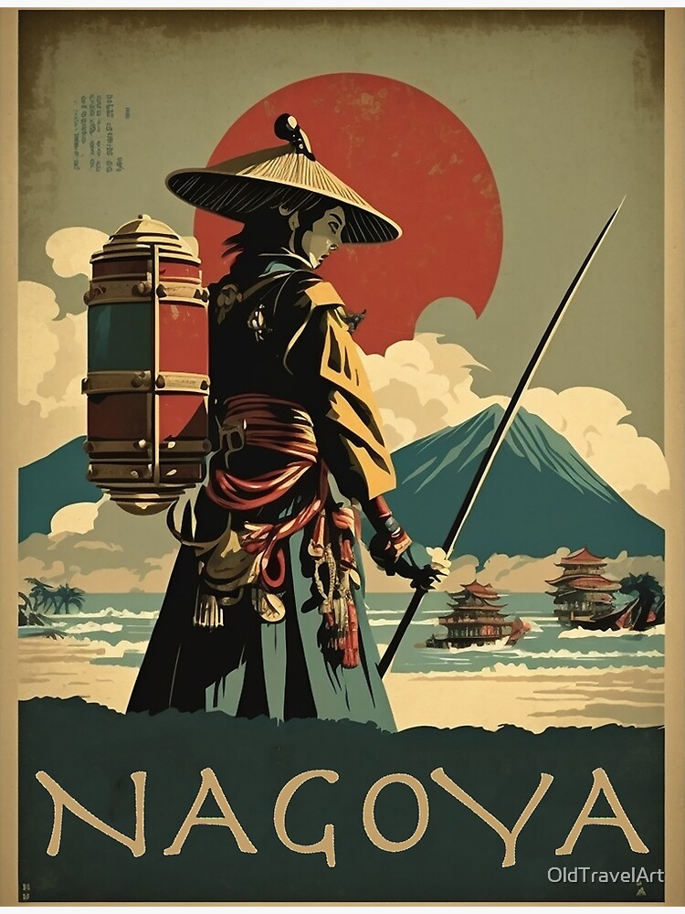 Nagoya Samurai Vintage Travel Art Poster Poster for Sale by