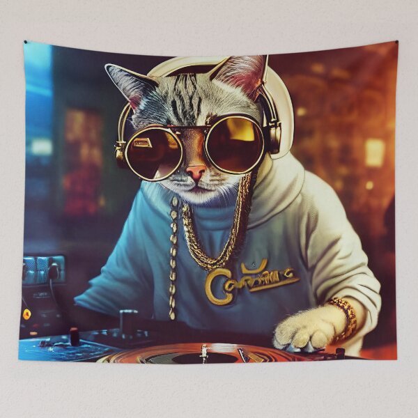 Item preview, DJ Paw's Mixing Kitty Trap  designed and sold by illstaticart.