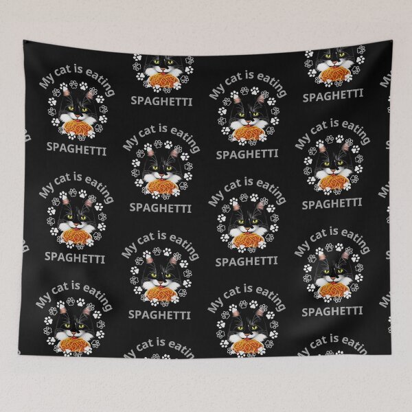 Item preview, My cat is eating spaghetti  designed and sold by sweetiejojo.