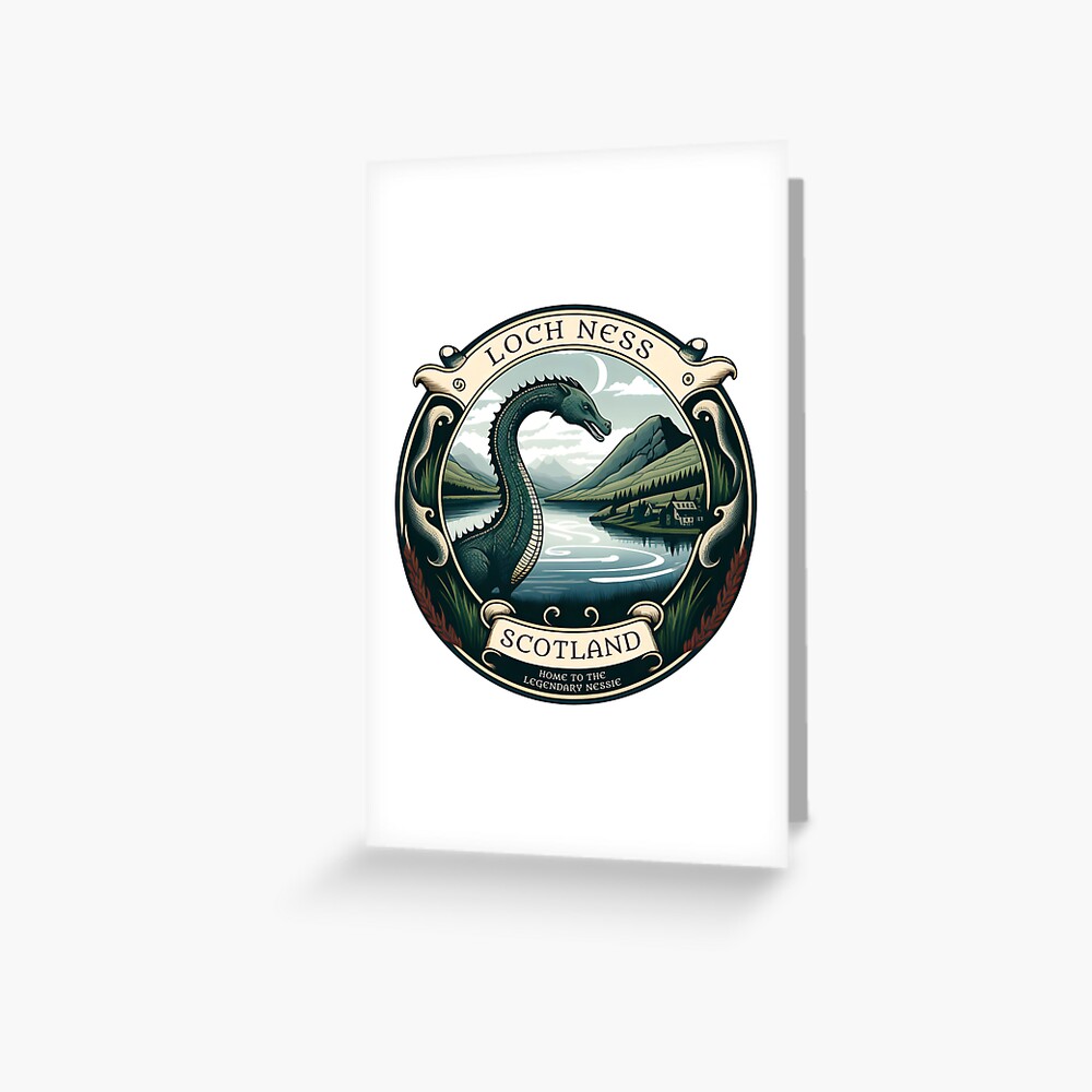 "Loch Ness Scotland, Home of the Legendary Nessie" Greeting Card for