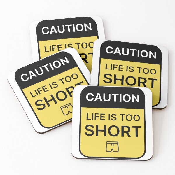Item preview, Life is too short caution sign - life is short sticker designed and sold by dreamwish.